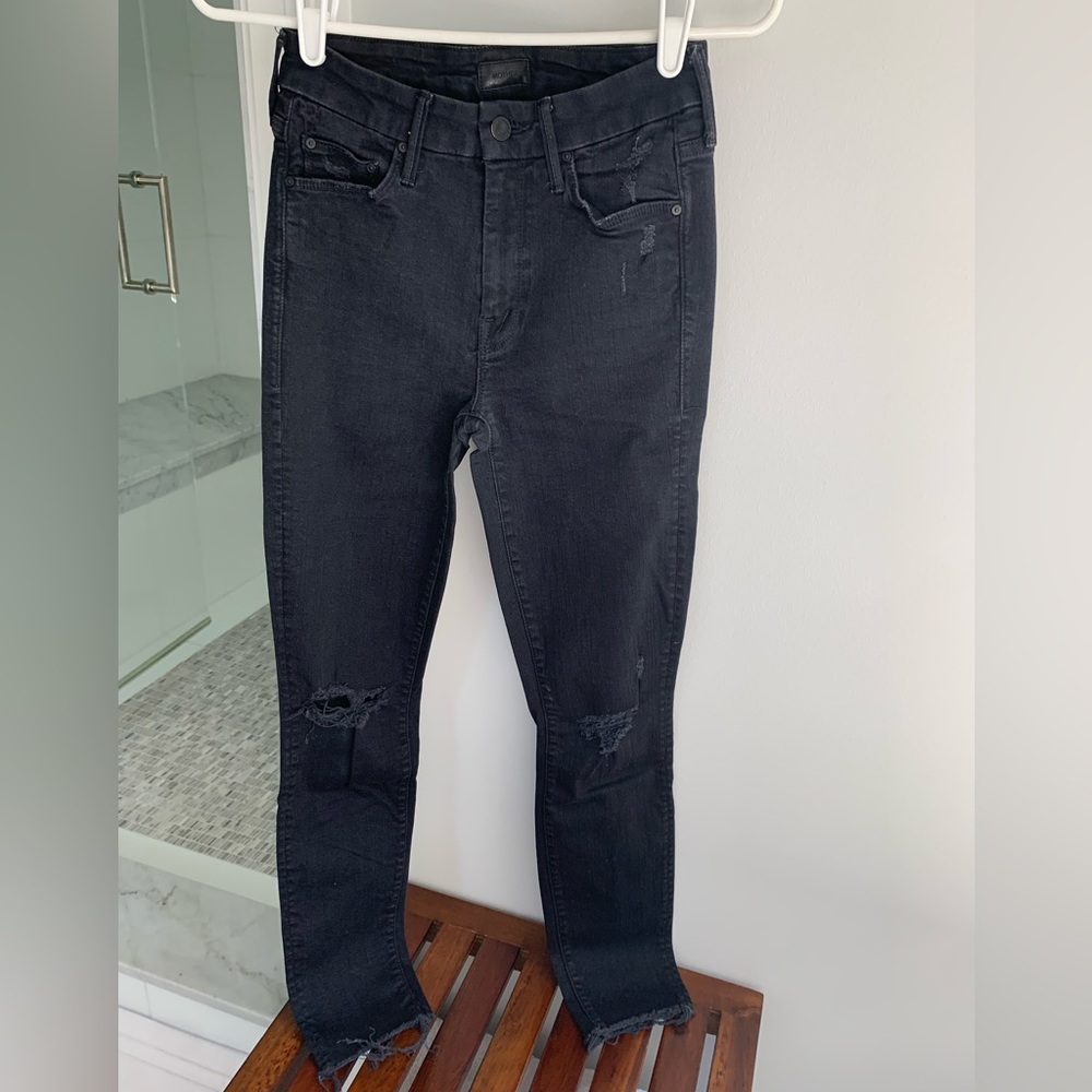 MOTHER denim Looker Ankle Fray Size 25